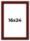 16x24 Weathered Red Picture Frame - UV Acrylic, Foam Board Backing, Hanging Hardware
